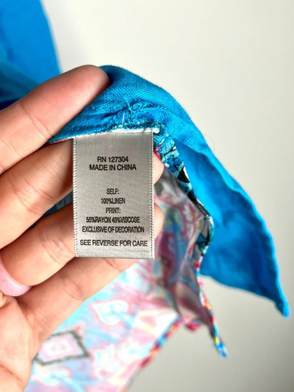 John Mark Turquoise Floral Embroidered Tunic Bohemian Colorful Artsy Button-Up S - Picture 6 of 7